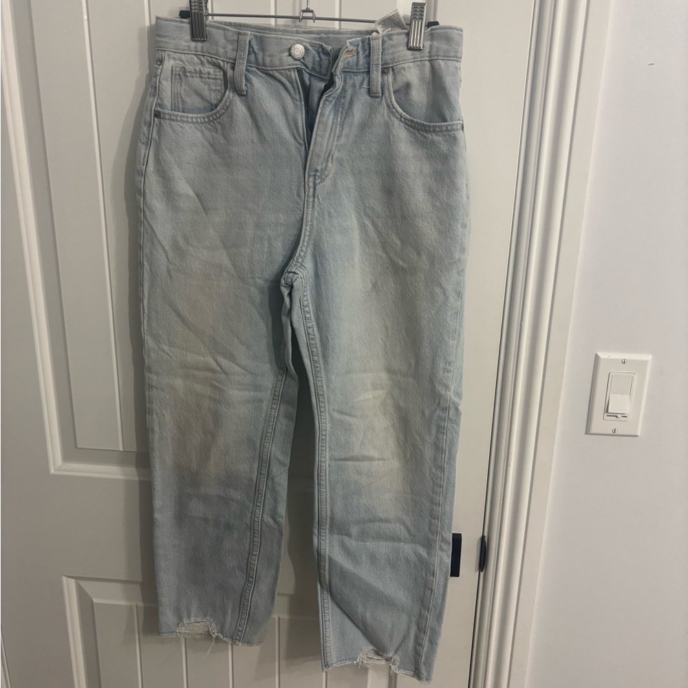 Old Navy Light Blue Slouchy Straight Jeans